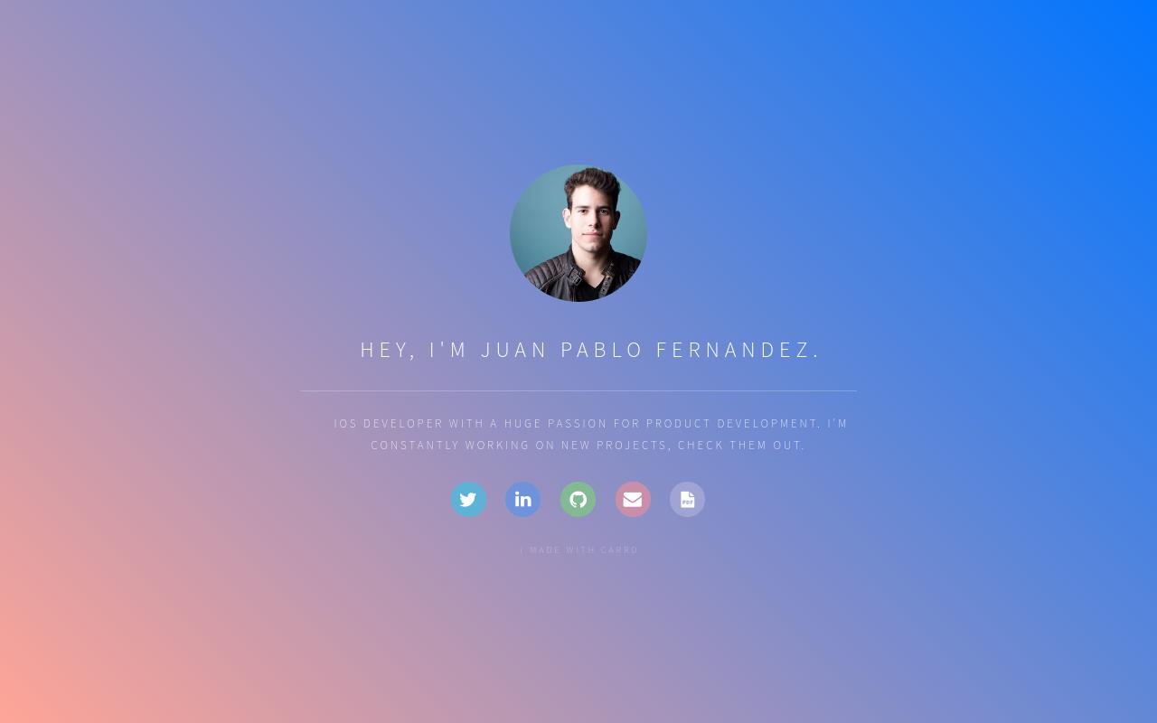 Carrd profile picture for @juanpablo